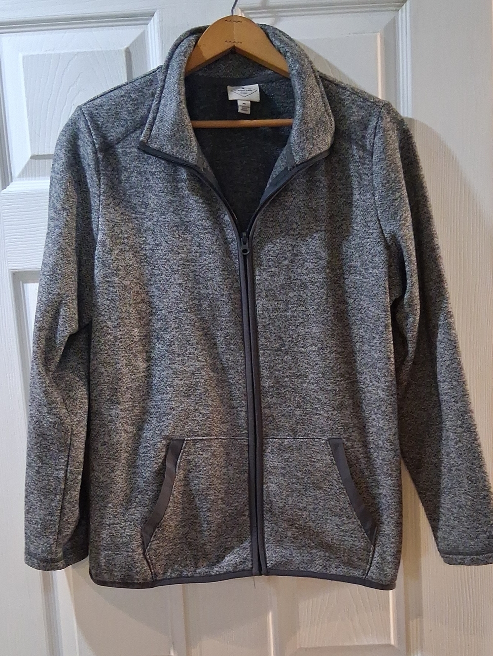 Men's Gray Full-Zip Fleece Jacket